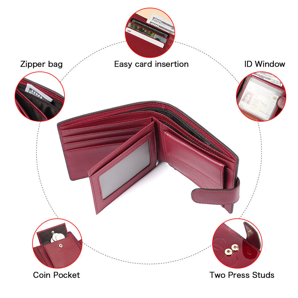 Dual-Snap RFID Compact Wallet