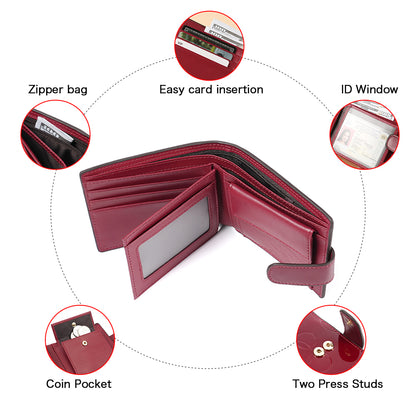 Dual-Snap RFID Compact Wallet