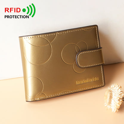 Dual-Snap RFID Compact Wallet