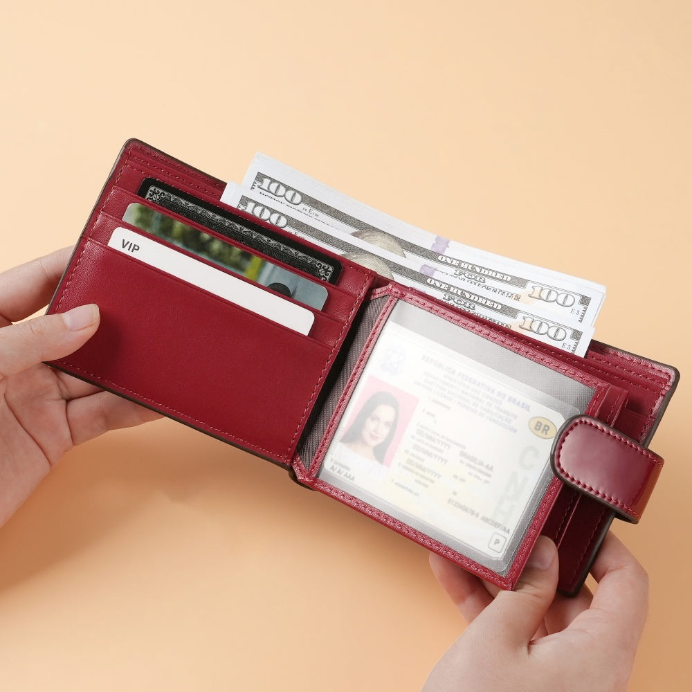 Dual-Snap RFID Compact Wallet